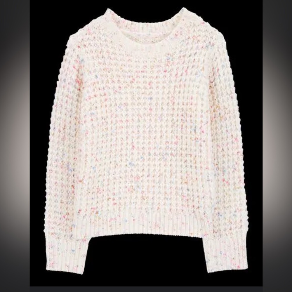 OshKosh B'gosh Multicolor Speckled Sweater Confetti Waffle-Knit Sweater